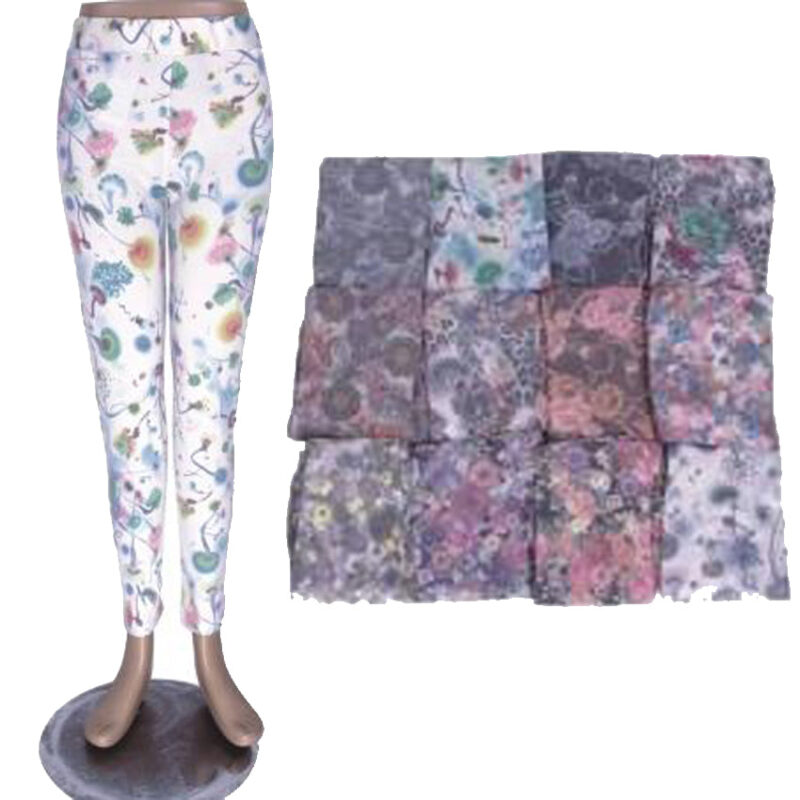 "Wholesale Women's  Assorted Accessories Garments Flower Printed Jean Leggings M,L,XL,XXL Av