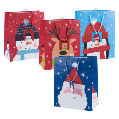 Hats Gift Bag- Large- 4 Assorted Prints