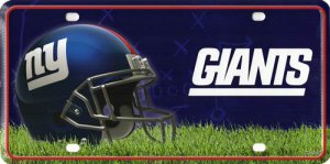 York Giants Metal License Plate