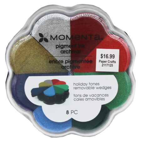 Momenta 8 Piece  Theme Tones Removable Wedges Ink Pad - Qty 24