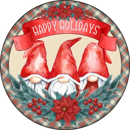 Happy s Gnomes Wholesale Novelty Metal Circle Sign